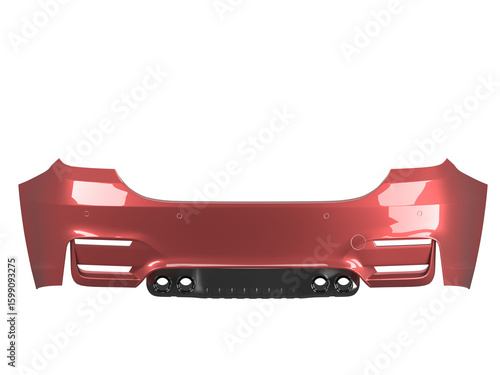 Fotografie red, black bumper car isolated