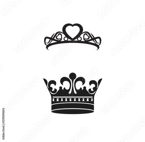 crown and tiara vector illustration 