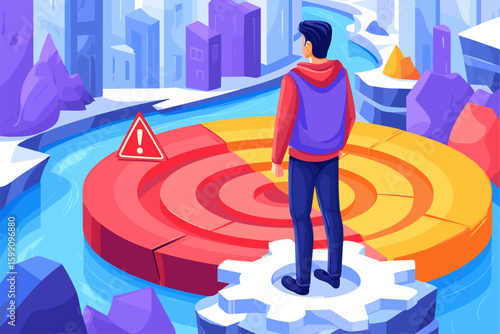 Navigating Risk: A Stylized Illustration of Decision-Making in a Perilous Environment