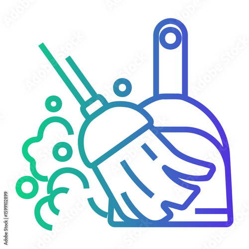 cleaning Line Gradient Icon