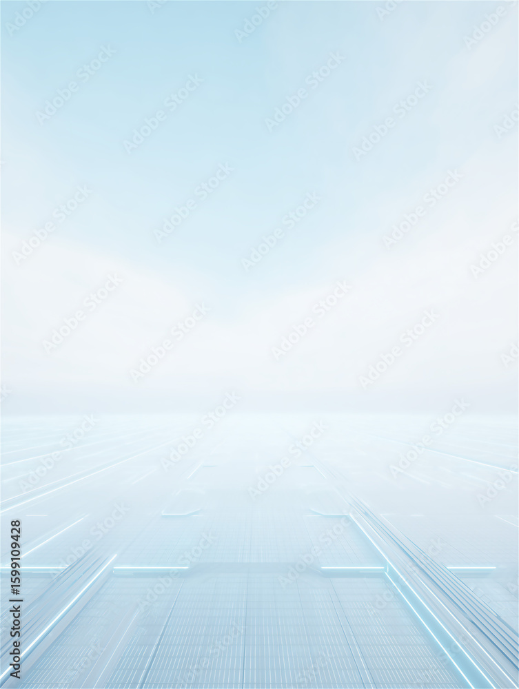 Fototapeta premium 水平線と空のホワイト背景