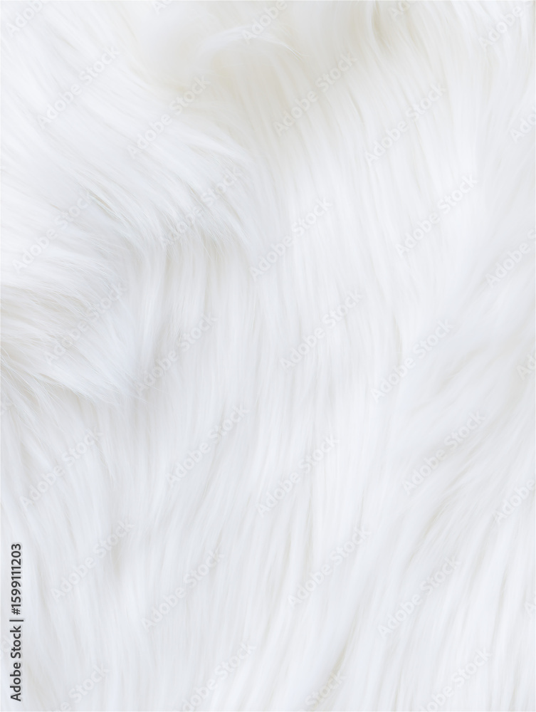 Obraz premium 毛足の長いホワイトのファー背景