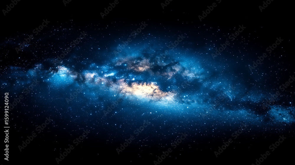 Fototapeta premium A celestial expanse of cosmic nebulae and distant stars.