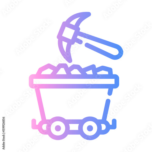 coal Line Gradient Icon