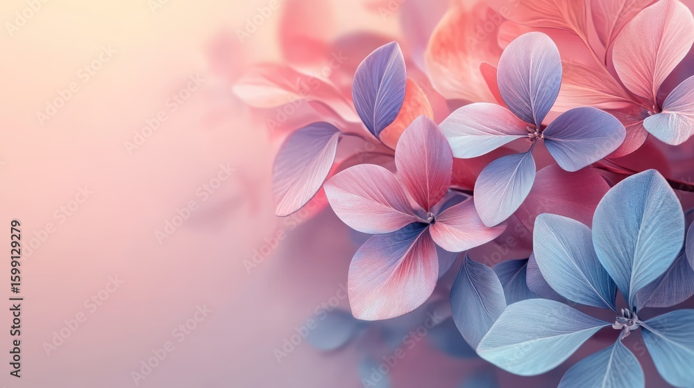 Fototapeta premium Ethereal flora display with soothing colors, a serene floral arrangement