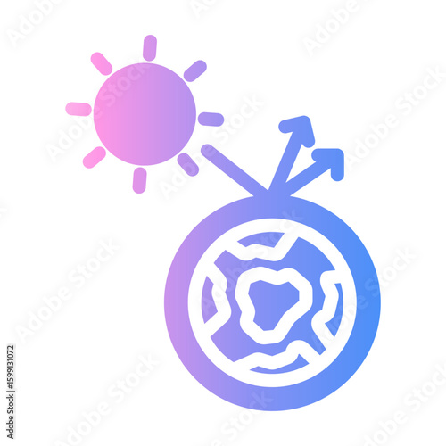 greenhouse effect Gradient icon