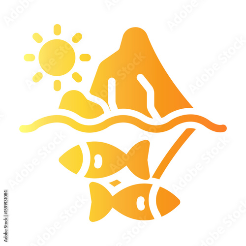 ice berg Gradient icon