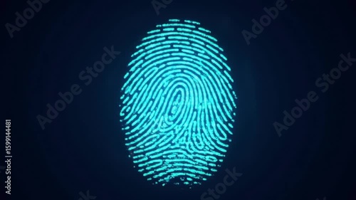White background fingerprint: a unique biometric symbol for identity, security, and forensic identification