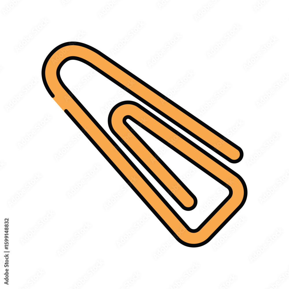 Obraz premium Paperclip icon design template