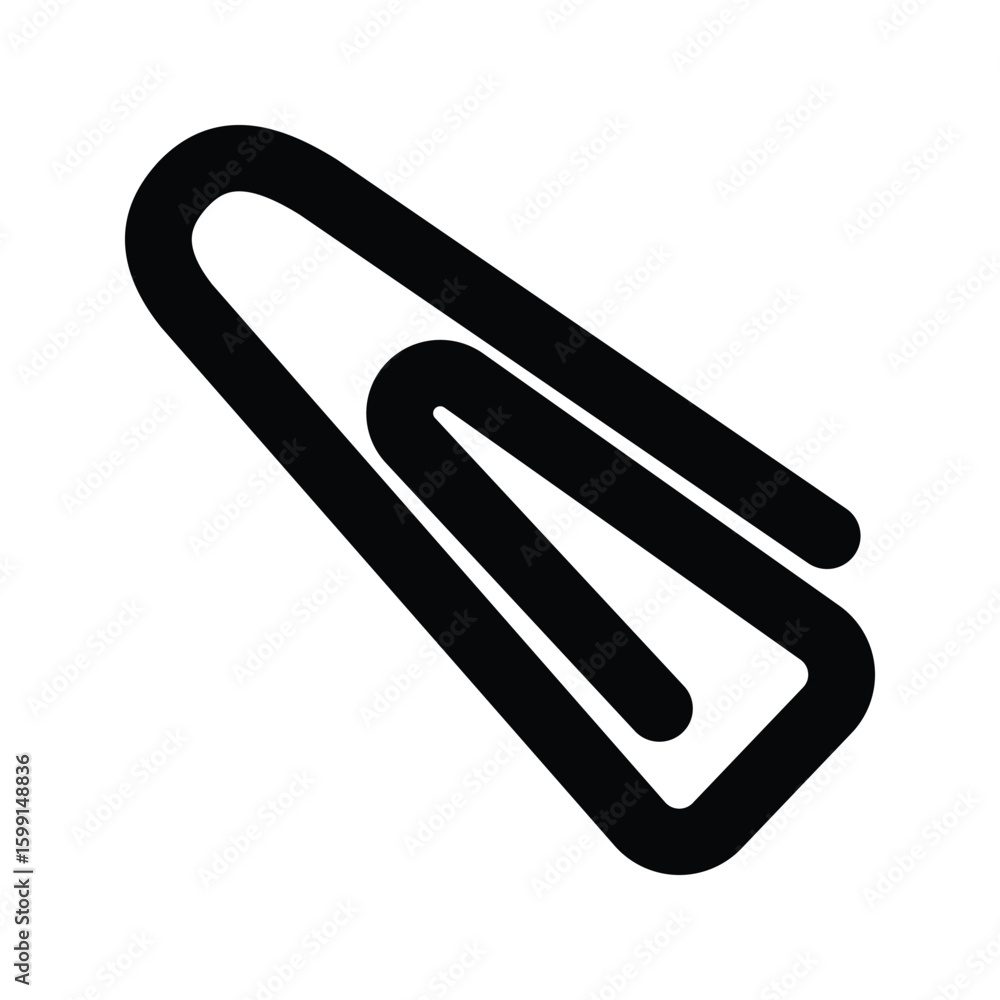 Fototapeta premium Paperclip icon design template