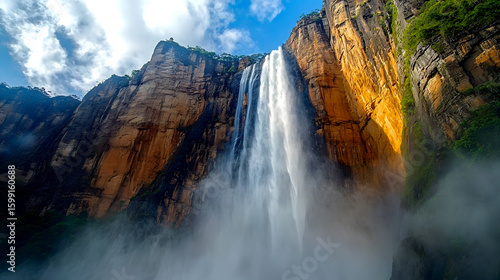 Wallpaper Mural Bottom-Up Waterfall Torontodigital.ca