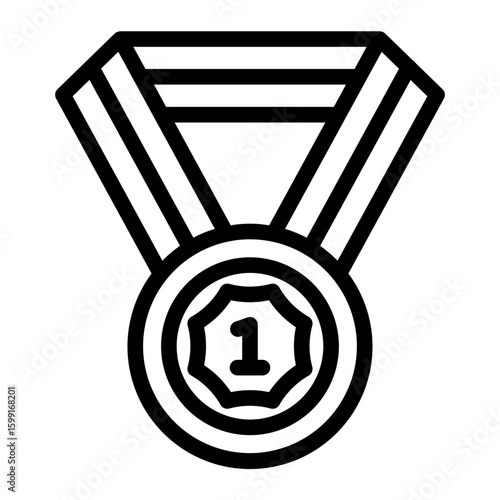 black medal with number one clip art preview