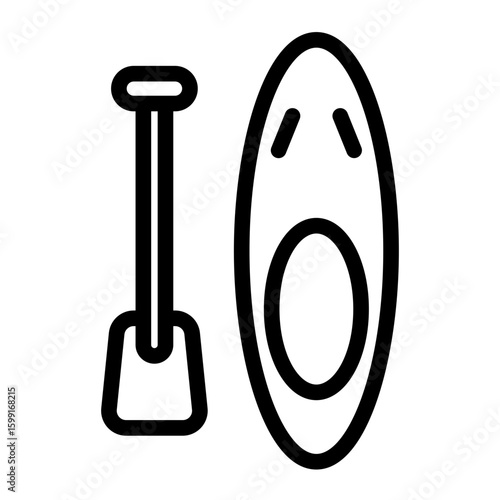 paddle Line Icon