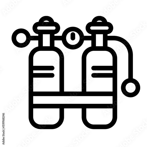 scuba Line Icon