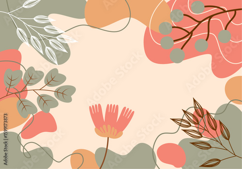 Design Flat abstract floral background