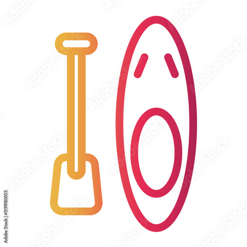 paddle Line Gradient Icon