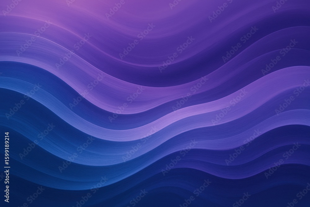 Fototapeta premium Flowing abstract wave pattern with gradient colors transitioning from blue to purple
