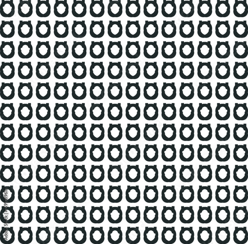 Round objects with cut off horns create texture.