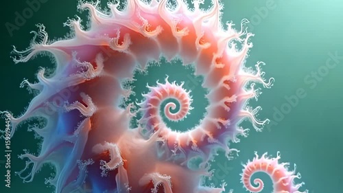 inward adenine spellbind transformation, adenine coil spiral of disturbance muzzy conceptual fractal plasm egress with touchy tendril meander done layer of smooth soft shades, elegantly