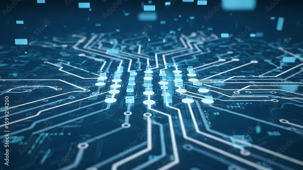 Advanced Digital Technology Circuit Board AI Computing Data Network ...