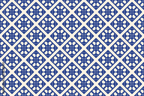 Mediterranean seamless pattern. Traditional Portuguese Mosaic, Italian design. Abstract wallpaper with hand drawn symbols. Vector illustration for menus, branding, ads, print, decor, interior