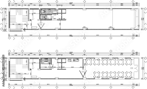 Vector sketch illustration silhouette architectural design section view interior plan site plan layout of 5 star high rise apartment and flat