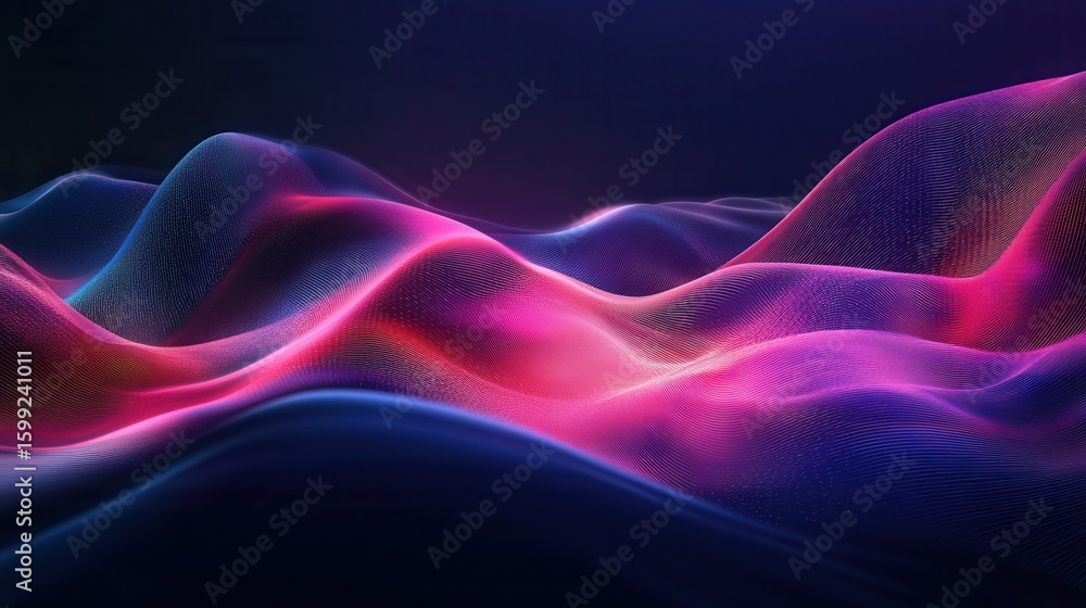 Obraz premium concept with modern typography and smooth waves