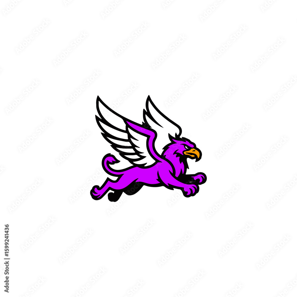 Obraz premium Winged Panther Vector Mascot Illustration