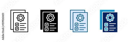 Job Listing Icon Set Multiple Style Collection