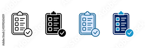 Task Board Icon Set Multiple Style Collection