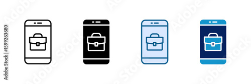 Work App Icon Set Multiple Style Collection
