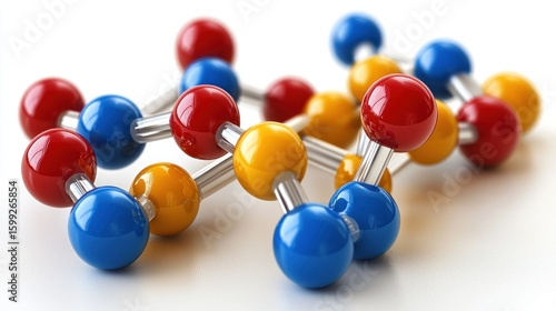 Colorful Molecular Structure: A 3D Representation of a Chemical Compound