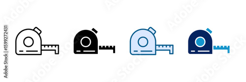 Build Measure Icon Set Multiple Style Collection