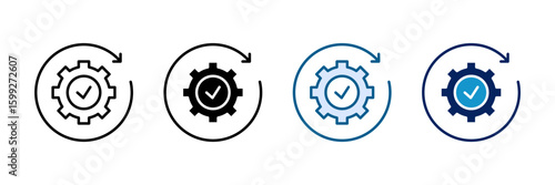 Agile Method Icon Set Multiple Style Collection