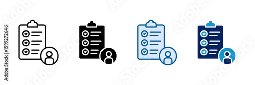 User Survey Icon Set Multiple Style Collection