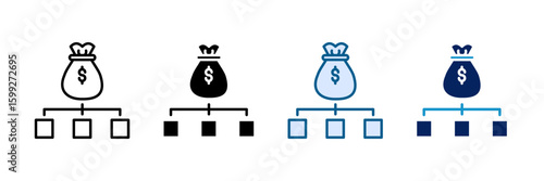 Revenue Model Icon Set Multiple Style Collection