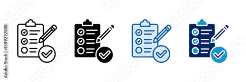 Learning Test Icon Set Multiple Style Collection