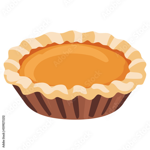 Pumpkin pie illustration dessert thanksgiving vector