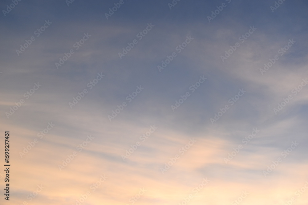 Fototapeta premium beautiful golden sky and white cloud background in springtime