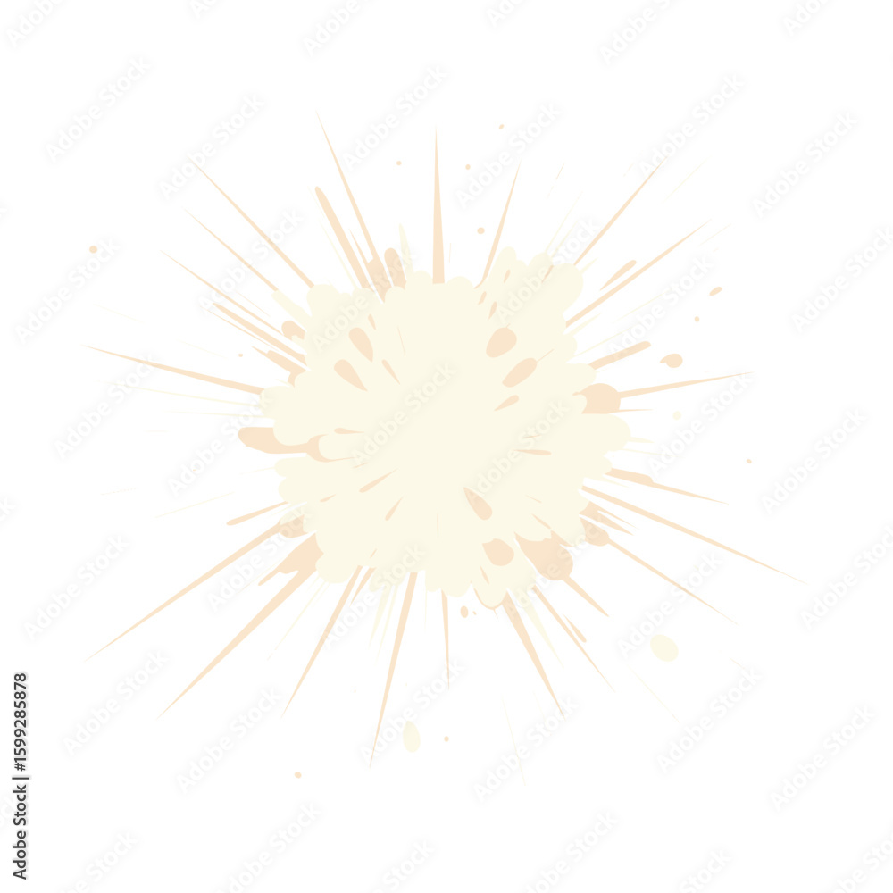 Fototapeta premium Bright white explosion blast illustration light chandelier vector