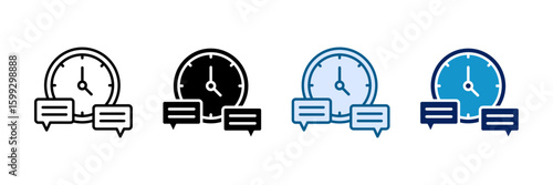Response Time Icon Set Multiple Style Collection