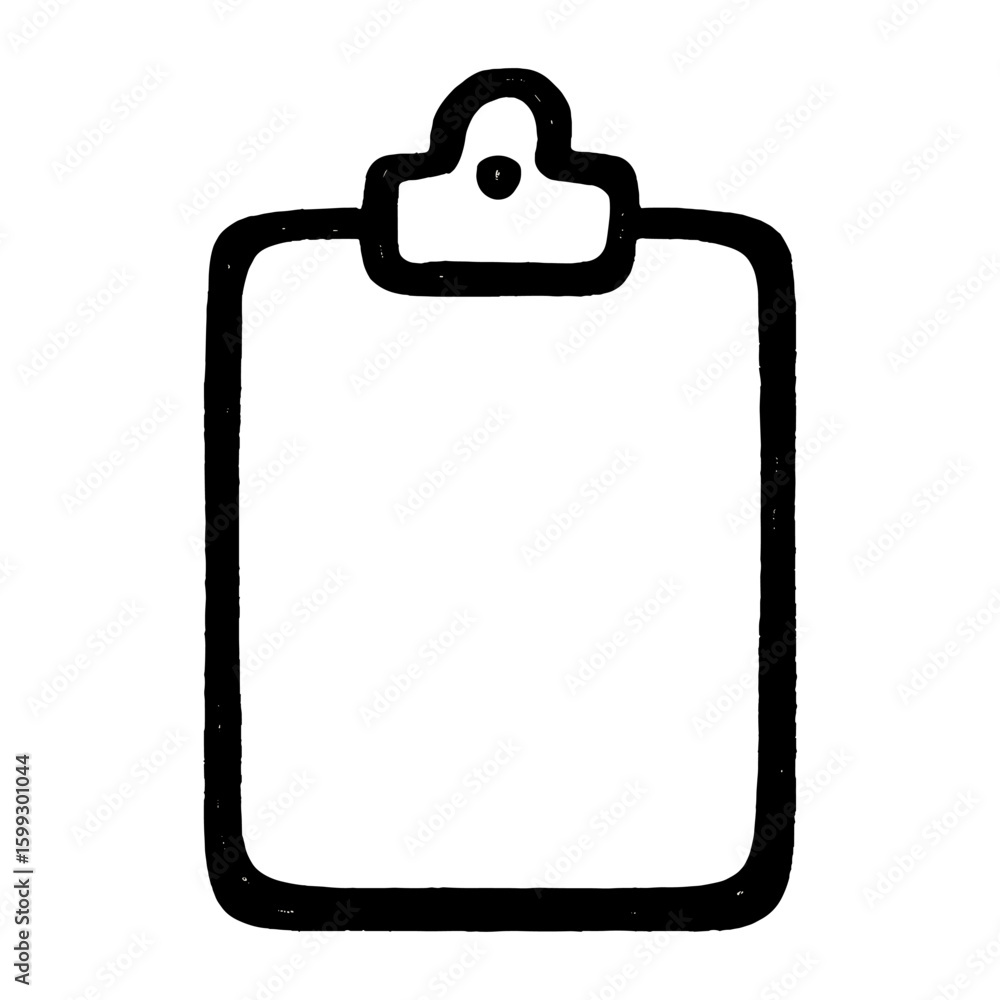 Fototapeta premium Minimal clipboard outline illustration vector
