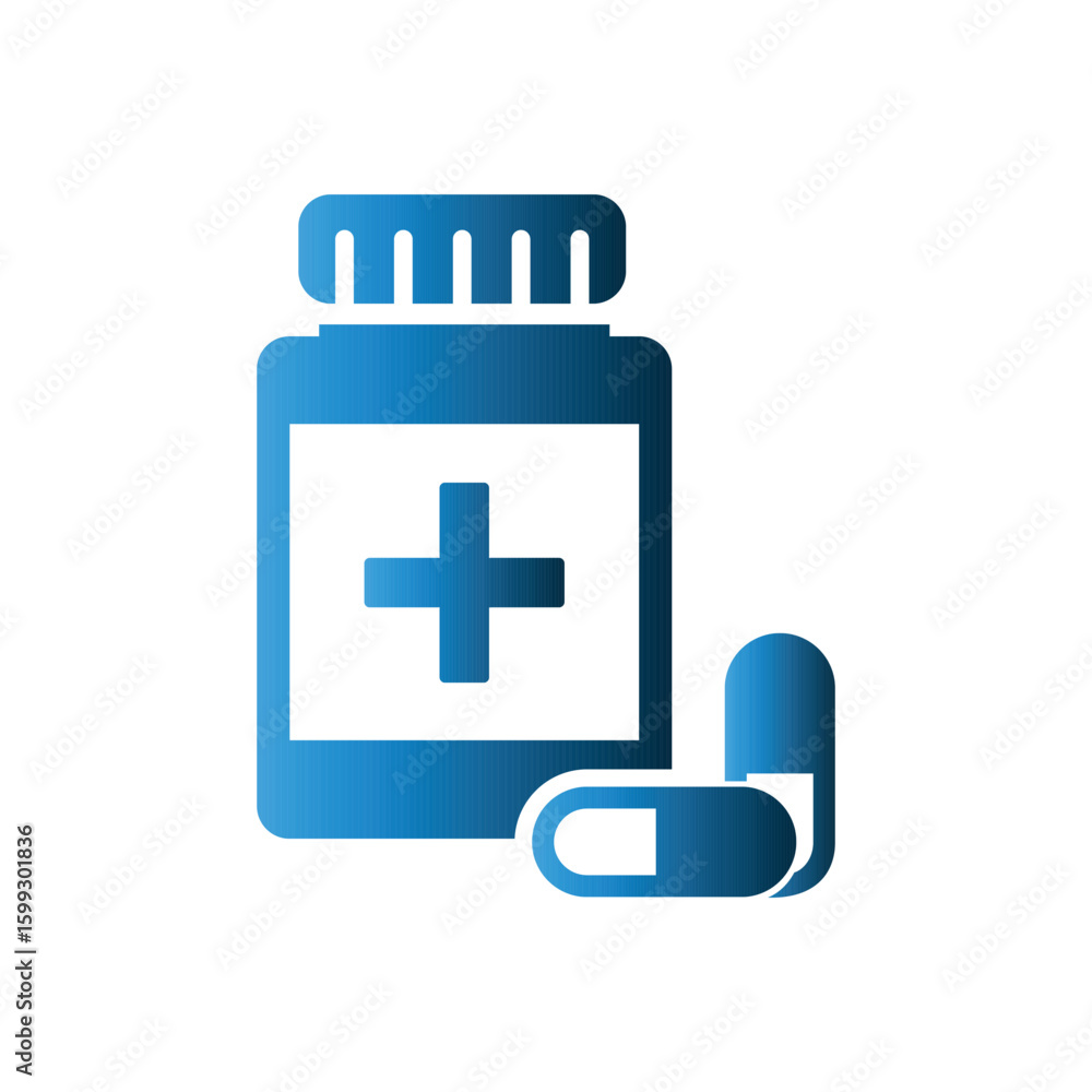Medicine jar icon design template Medicine jar icon design template