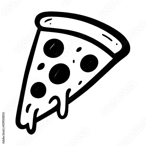 Cheesy slice cartoon illustration vector