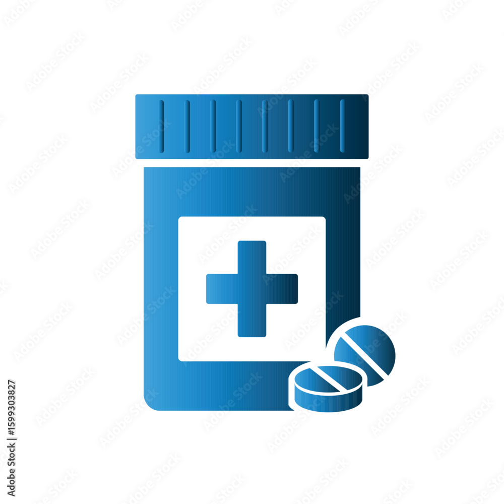 Obraz premium Medicine jar icon design template