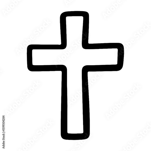 Simple black cross illustration vector