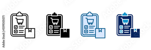 Purchase Order Icon Set Multiple Style Collection
