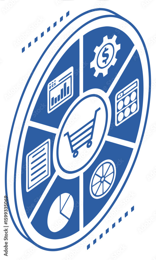 Naklejka premium Business strategy graphic design illustration