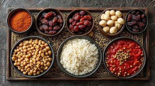 Aromatic Spices and Ingredients for a Delicious Middle Eastern Meal