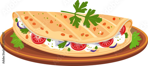 A close-up depiction of a delectable sandwich, perfectly styled to entice your appetite